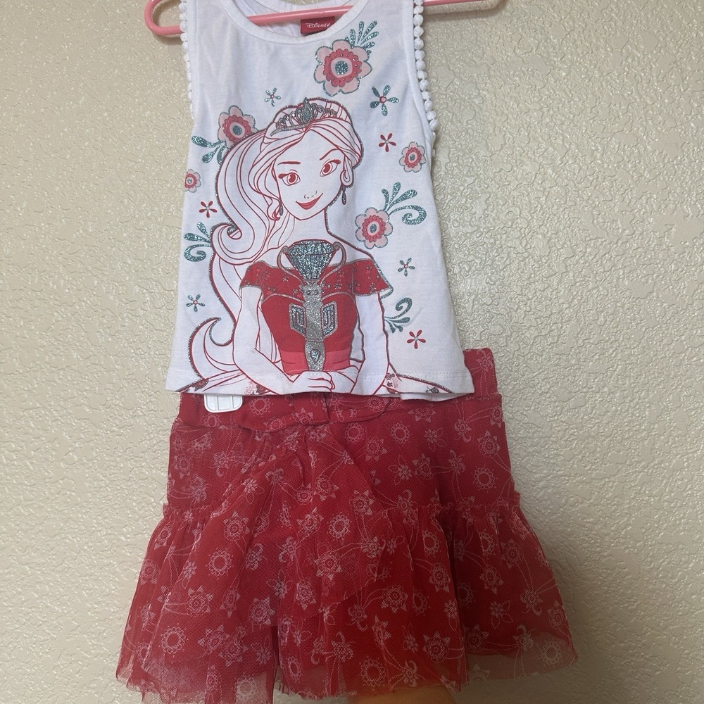 Toddler Girls Elena Of Avalor Disney Two Piece‎ Set Skirt Sleeveless Shirt 3T